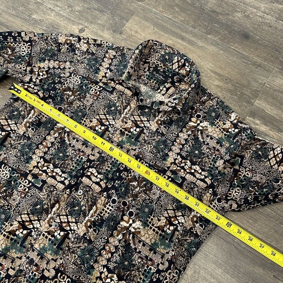 Vintage Countess Wara Shirt Men Size‎ Large Button Front Long Sleeve Abstract - Picture 7 of 10